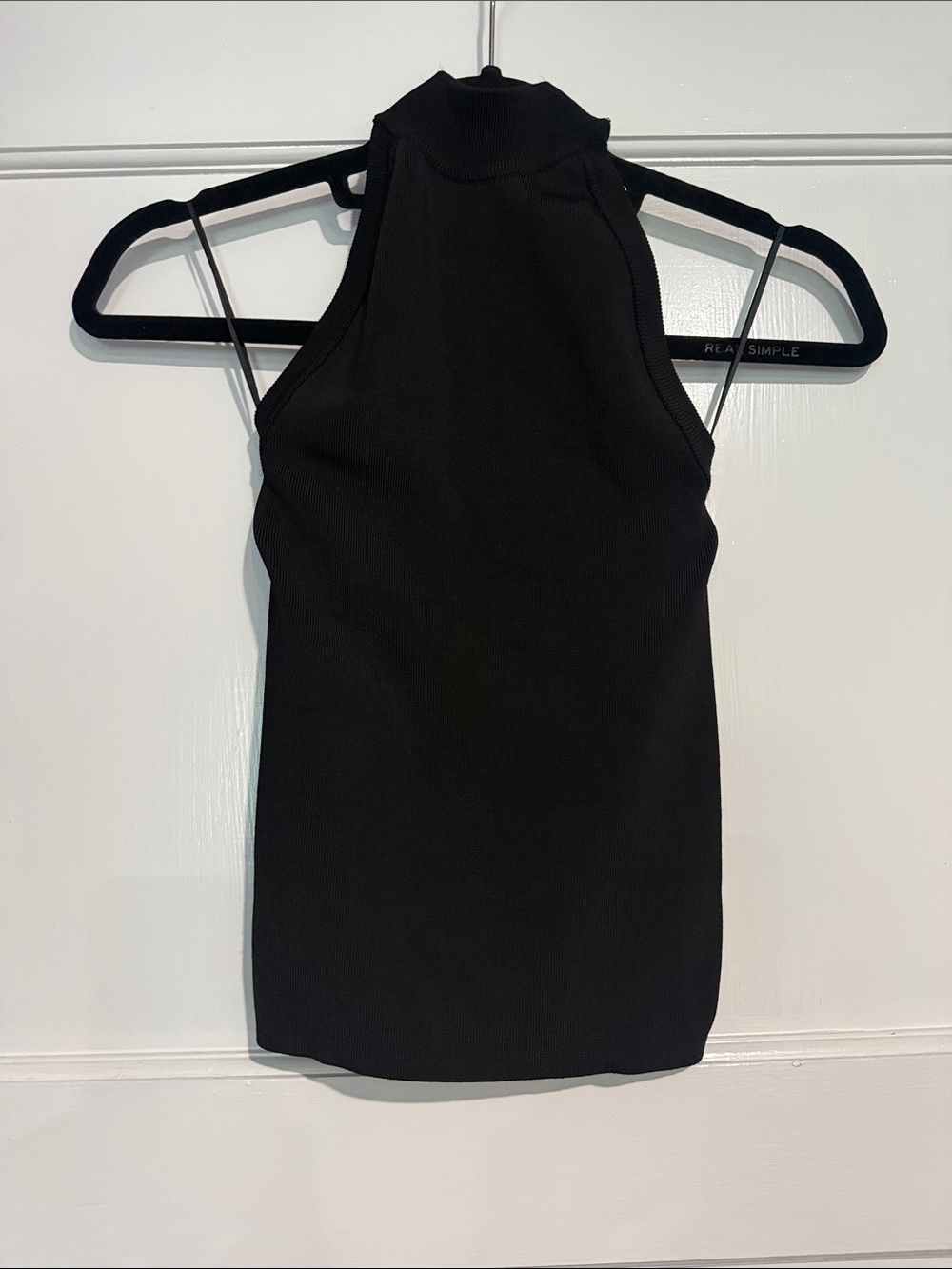 Zara Black Sleeveless Mock Neck Mini Dress